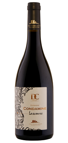 bottle of red wine from the cevennes rgion in the south of france