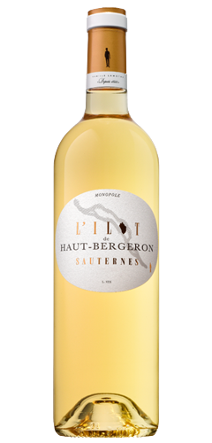 bottle of sweet dessert wine from the famous sauternes region of bordeaux france