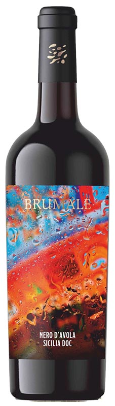 brumale nero-daola bottle of red wine from Sicily in Italy