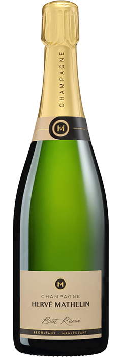 The Wine Buff online shop - Champagne from HERVE MATHELIN, Brut Reserve made with Pinot Meunier, Pinot Noir and Chardonnay.
