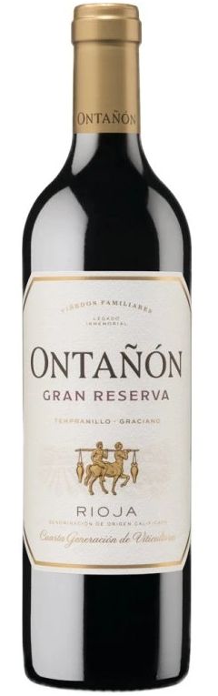 Ontanon Gran Reserva Rioja wine bottle on a white background