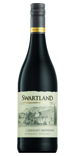 Swartland Cabernet Sauvignon wine bottle on a white background