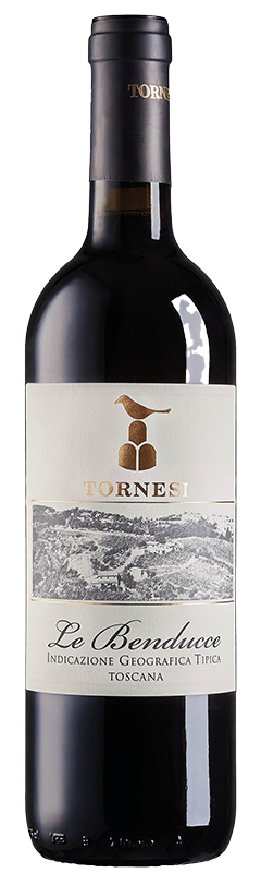 red wine from tuscany in italy made by the tornesi family called le benducce